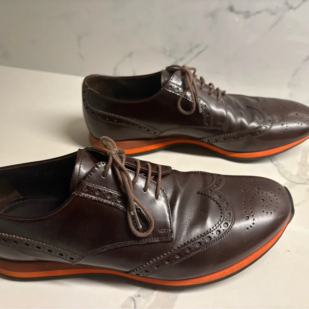 Prada men’s wingtip black 7 1/2 - Picture 3 of 6